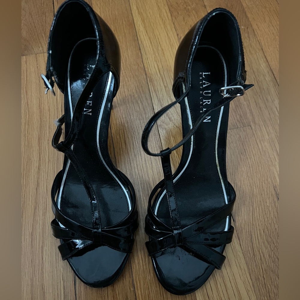 Lauren Ralph Lauren Glossy Black Heels